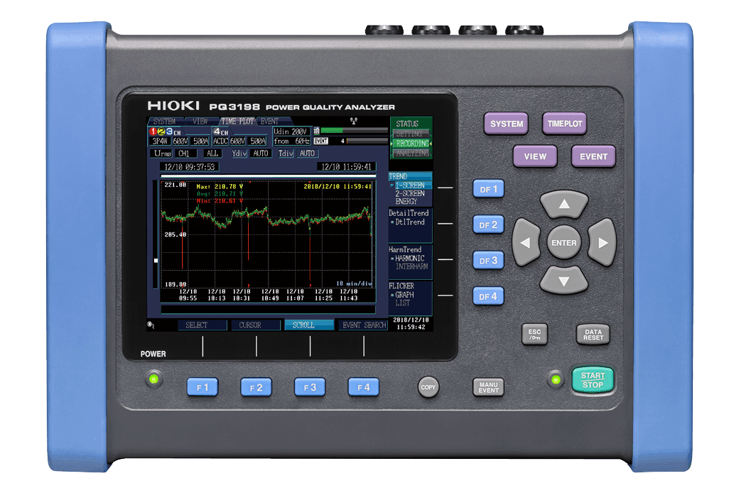 Analizador de Calidad de Energia clase A Hioki con sondas 600A PQ3198/600A  