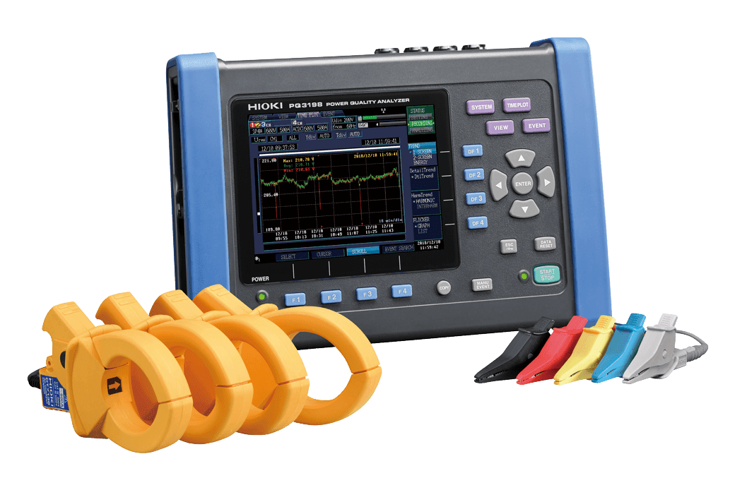 Analizador de Calidad de Energia clase A Hioki con sondas 600A PQ3198/600A  