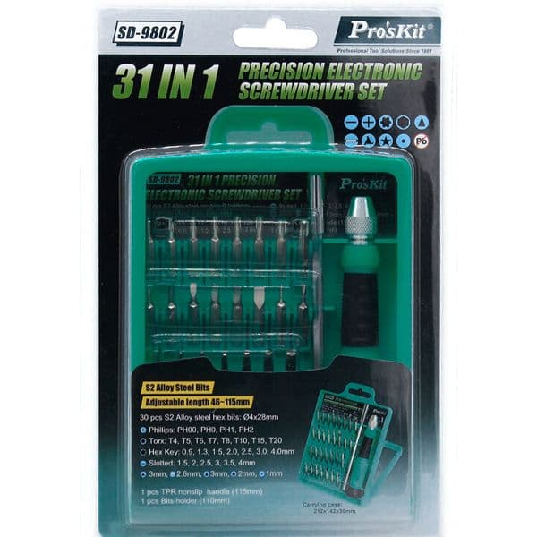 Juego de destornillador de precisión 31pzas Proskit SD-9802