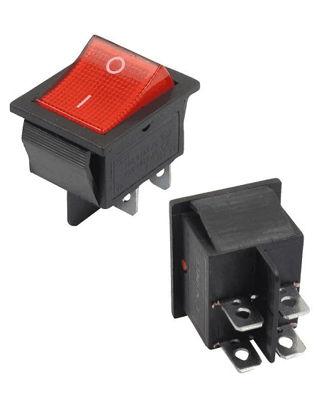 Suiche Balancin Rojo 4 Pines On Off 15A 125Vac SR721
