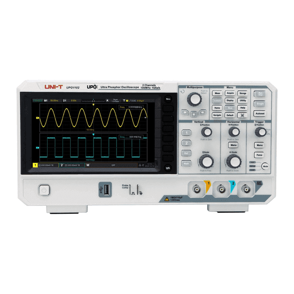 Osciloscopio digital 100 MHz 2CH 1GSa/s 56Mpts Uni-Trend UPO1102 Osciloscopio digital 100 MHz 2CH 1GSa/s 56Mpts Uni-Trend UPO1102