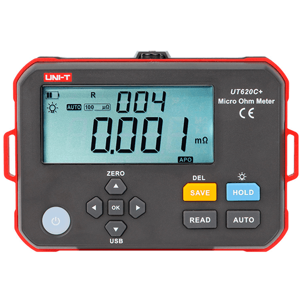 Micro-Ohmímetro Profesional Portátil Uni-Trend UT620C+ Micro-Ohmímetro Profesional Portátil Uni-Trend UT620C+